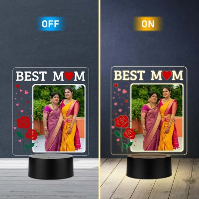 MomGlow Personalized LED Lamp Mom Shine  Mother’s Day, birthday, anniversary, or surprise gift from daughter or son. in warm white colour